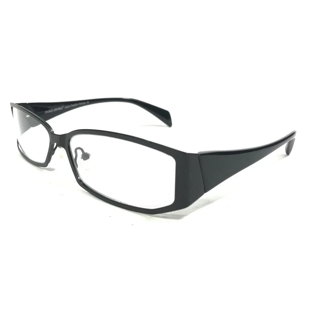 Iyoko-Inyake Eyeglasses Frames IY258 Col.6 Black Rectangular Half Rim 56-16-138
